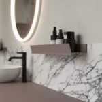 Mal aluminium shelf with/without towel rail  - Ideagroup