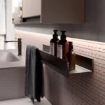 Mal aluminium shelf with/without towel rail  - Ideagroup