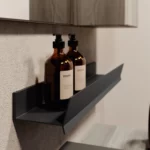 Mal aluminium shelf with/without towel rail  - Ideagroup