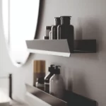 Mal aluminium shelf with/without towel rail  - Ideagroup