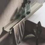 Mal aluminium shelf with/without towel rail  - Ideagroup