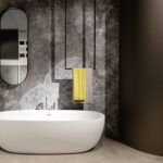 Ceiling-mounted stainless steel towel rail  - Ideagroup