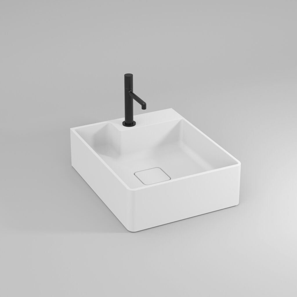 Seventy square countertop washbasin in Aquatek or Aquagel  - Ideagroup