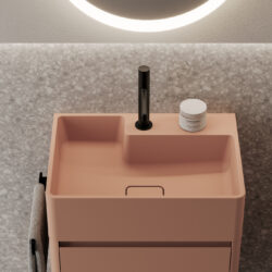 Seventy rectangular countertop washbasin in Aquatek or Aquagel  - Ideagroup