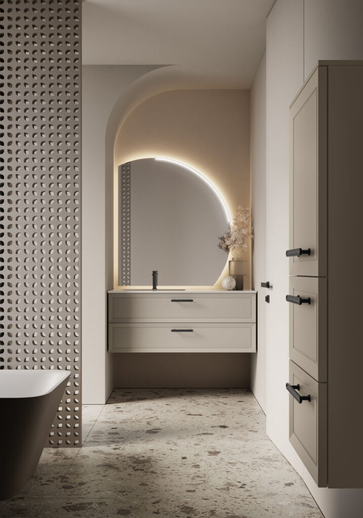 Four new mirror designs for a Neo-Déco bathroom - Ideagroup