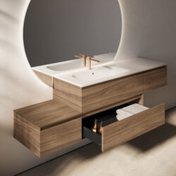Lunetta decorative mirror with backlighting  - Ideagroup