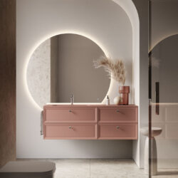 Lunetta decorative mirror with backlighting  - Ideagroup