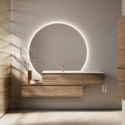 Lunetta decorative mirror with backlighting  - Ideagroup