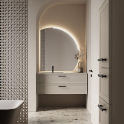 Ninfea decorative mirror with backlighting  - Ideagroup