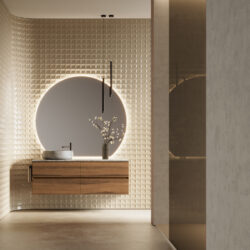 Platea decorative mirror with backlighting  - Ideagroup