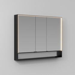 Multiplo rectangular mirror cabinet with two or three doors  - Ideagroup